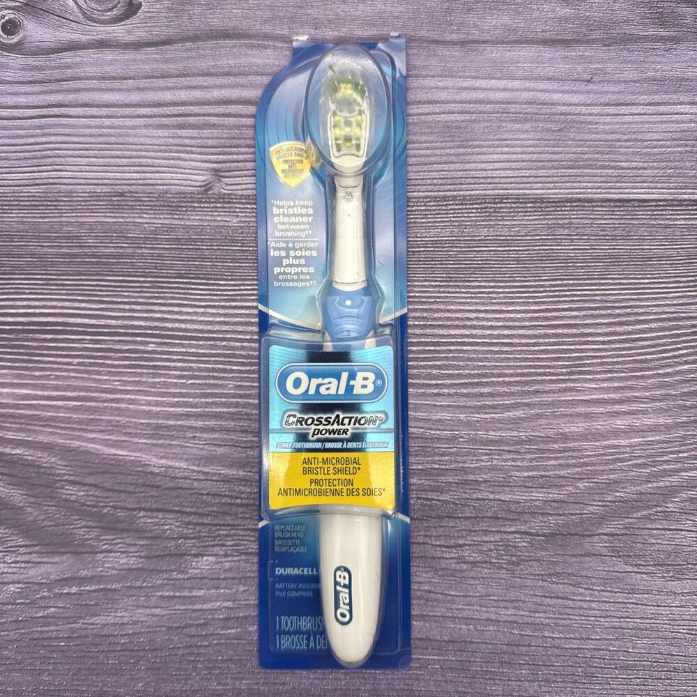 Oral B Toothbrush Cross Action Power Anti-Microbial Battery *READ DESCRIPTION*